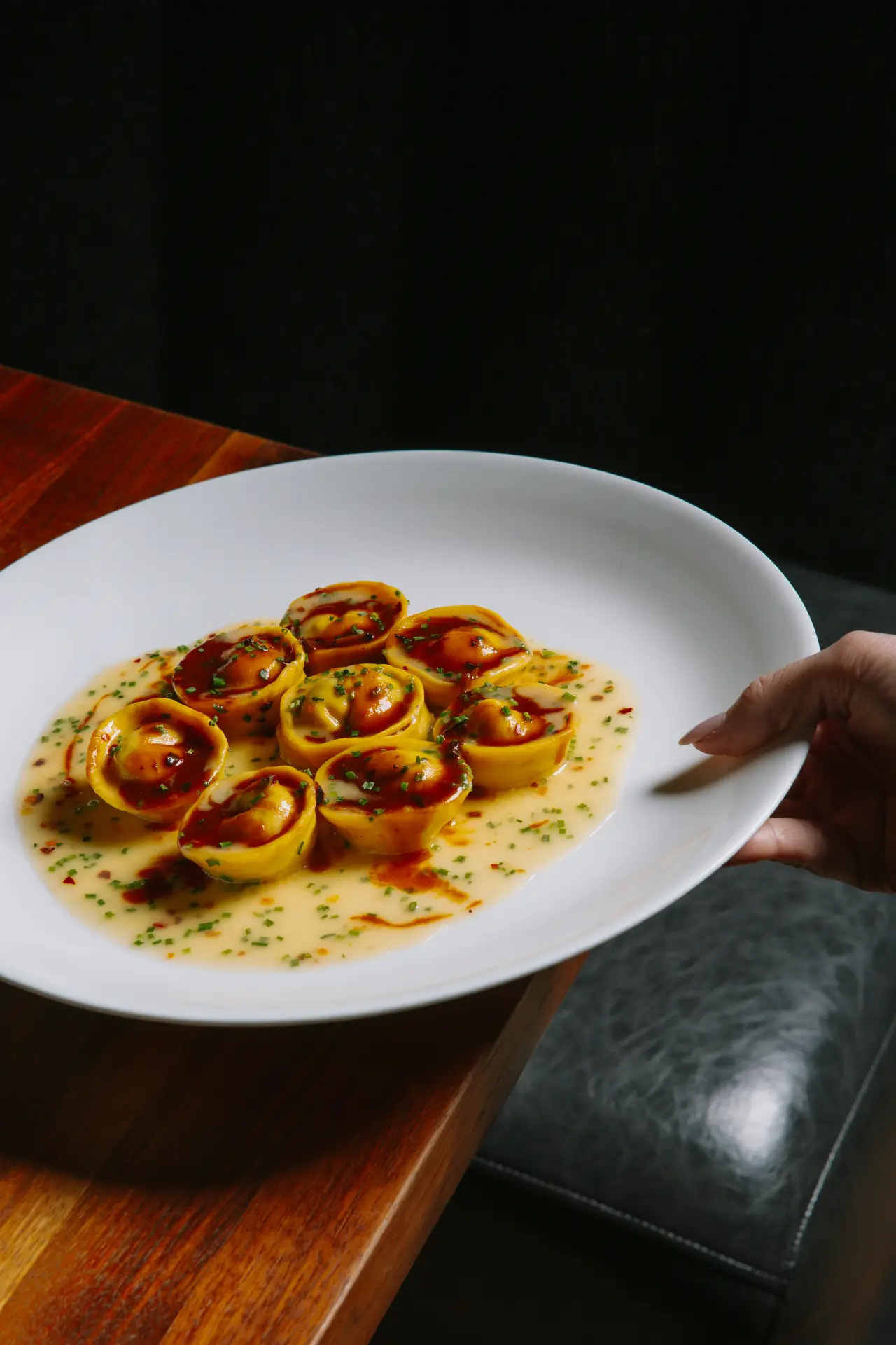 House-made tortellini in butter sauce with herbs