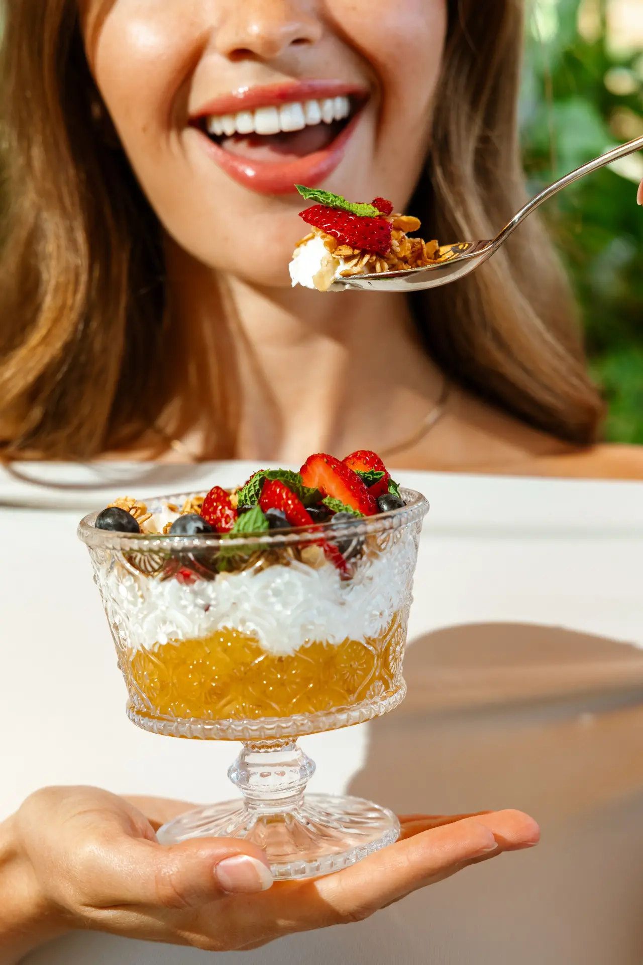 Chia pudding with fresh fruit